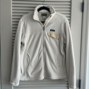 Patagonia Cream Fleece Jacket Size Large